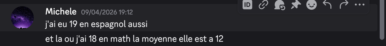 Discord : 19 en espagnol et 18 en maths